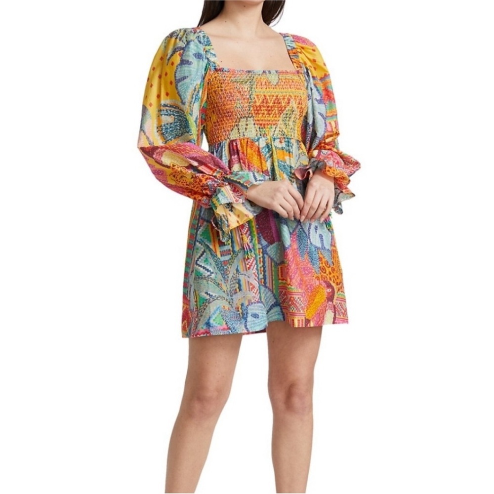 FARM Rio Summer Tapestry Mini Sundress